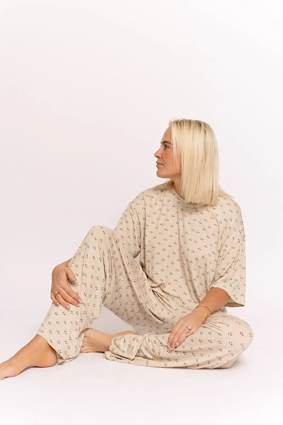 Women's Boxy Tee Lounge Set | Flora forever french baby