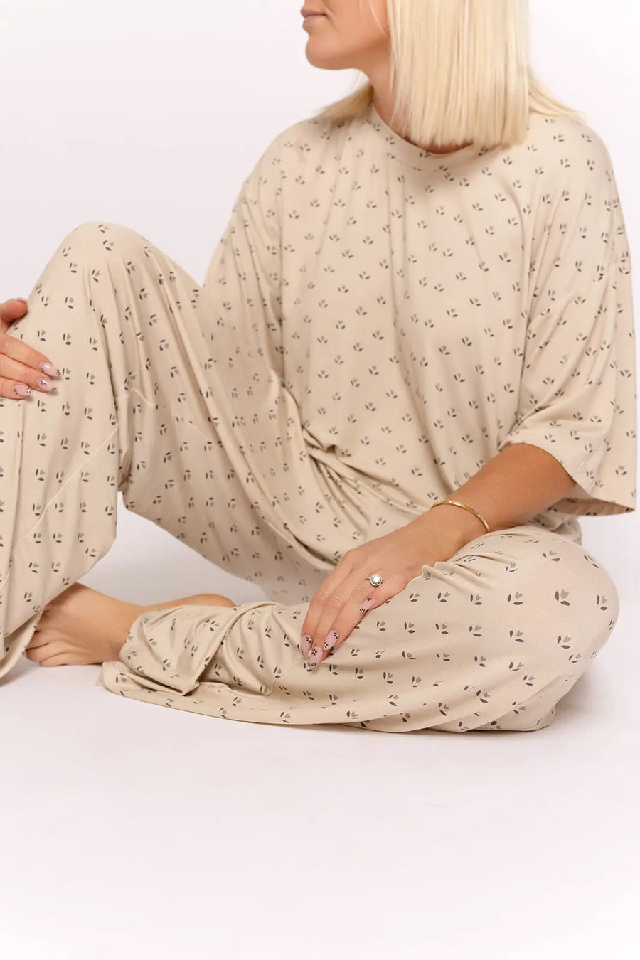 Women's Boxy Tee Lounge Set | Flora forever french baby