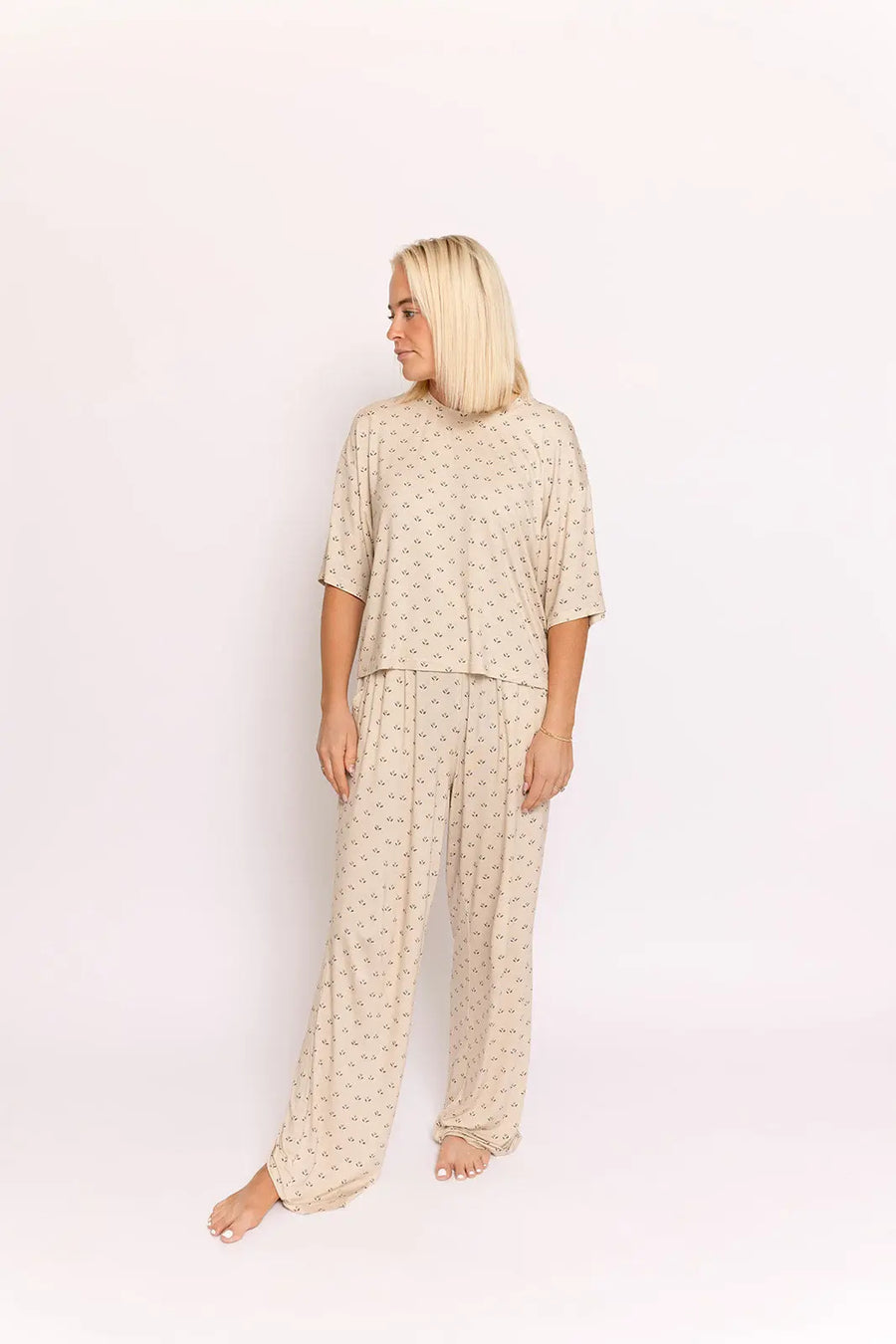 Women's Boxy Tee Lounge Set | Flora forever french baby