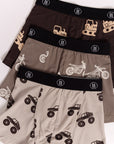 Bamboo Boxers (3 Pack) | Dirt Bike, Bulldozer & Monster Truck