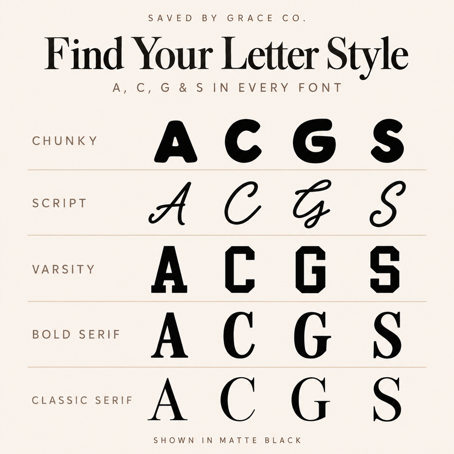 Custom Letter Wall Sign - Font 1 Saved by Grace Co.