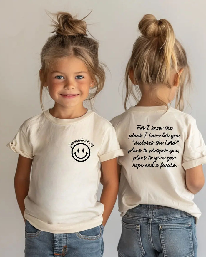 For I Know the Plans Kids + Youth Tee Saved by Grace Co.