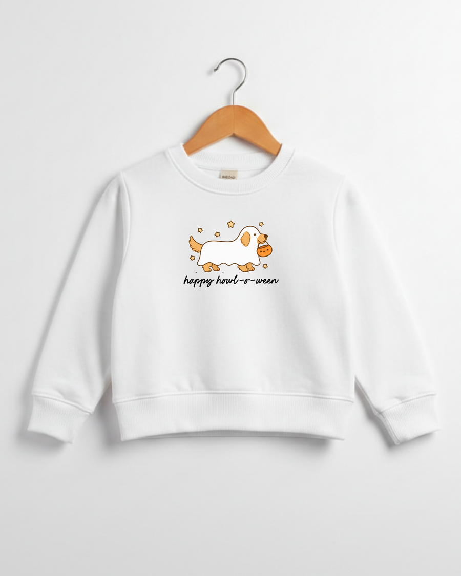 Happy HOWL-o-ween Golden Retriever Kids Tee or Sweatshirt SBG Co.