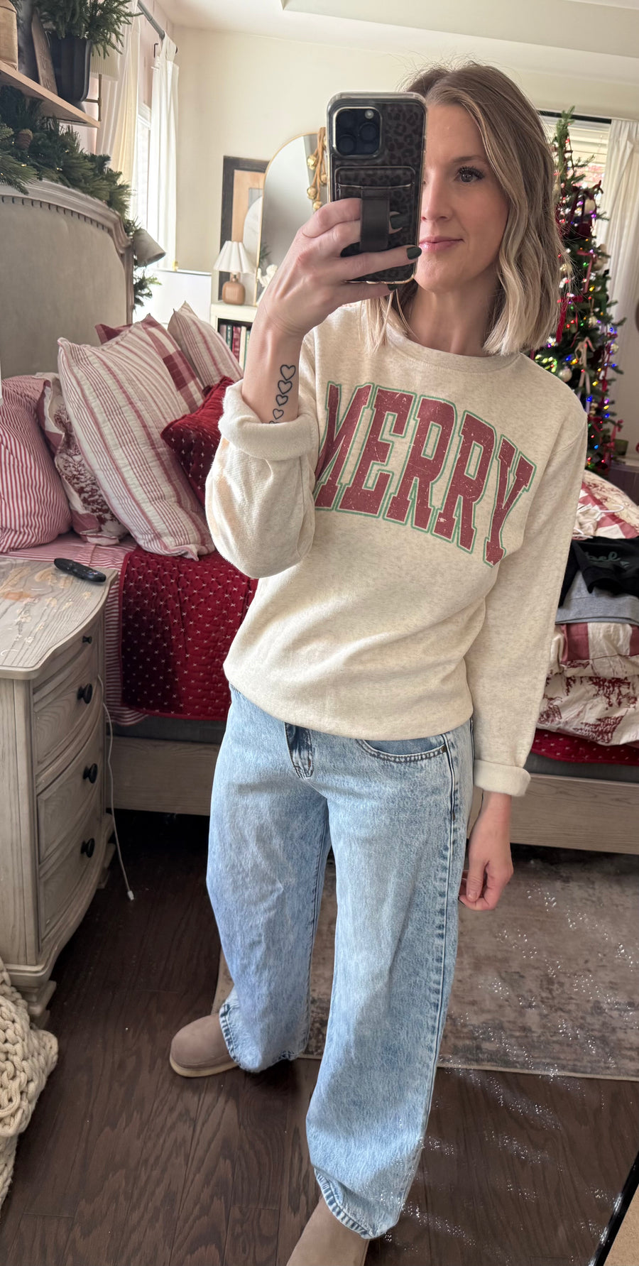 MERRY Varsity Sweatshirt SBG Co.