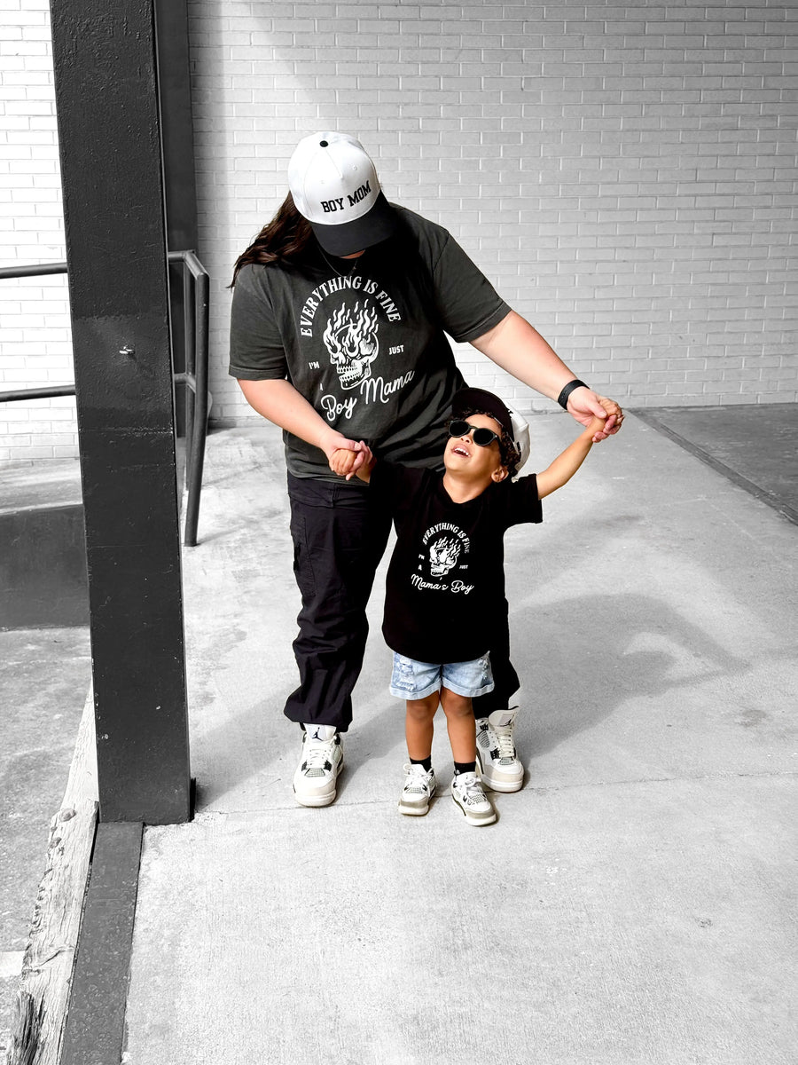 Everything's Fine, I'm Just a Mama's Boy (See matching mama tee) Saved by Grace Co.