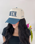 AMEN. - Slate Blue Vintage Trucker Hat