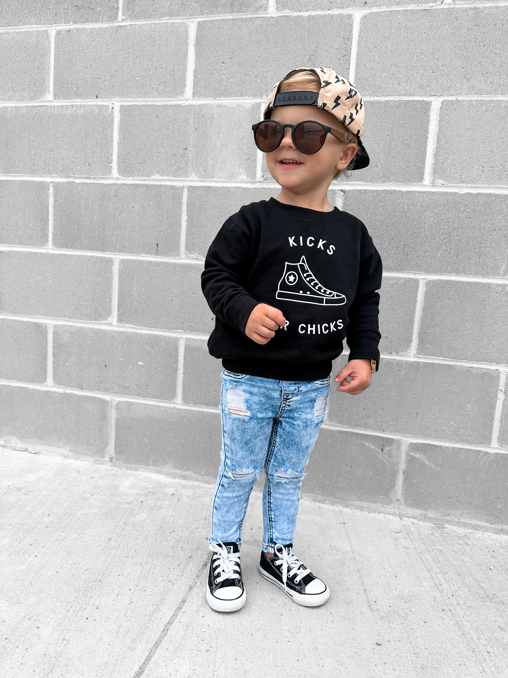 Kicks Over Chicks  Sweatshirt