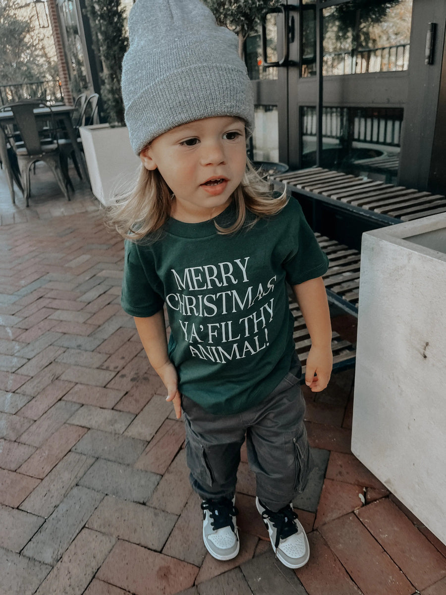 Merry Christmas, Ya Filthy Animal Tee Saved by Grace Co.