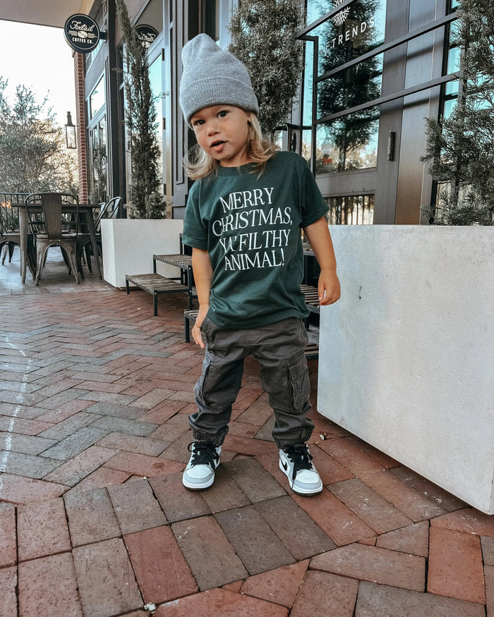 Merry Christmas, Ya Filthy Animal Tee Saved by Grace Co.