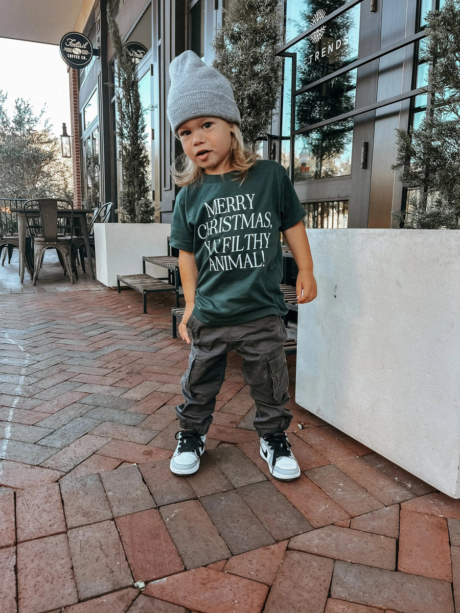 Merry Christmas, Ya Filthy Animal Tee Saved by Grace Co.