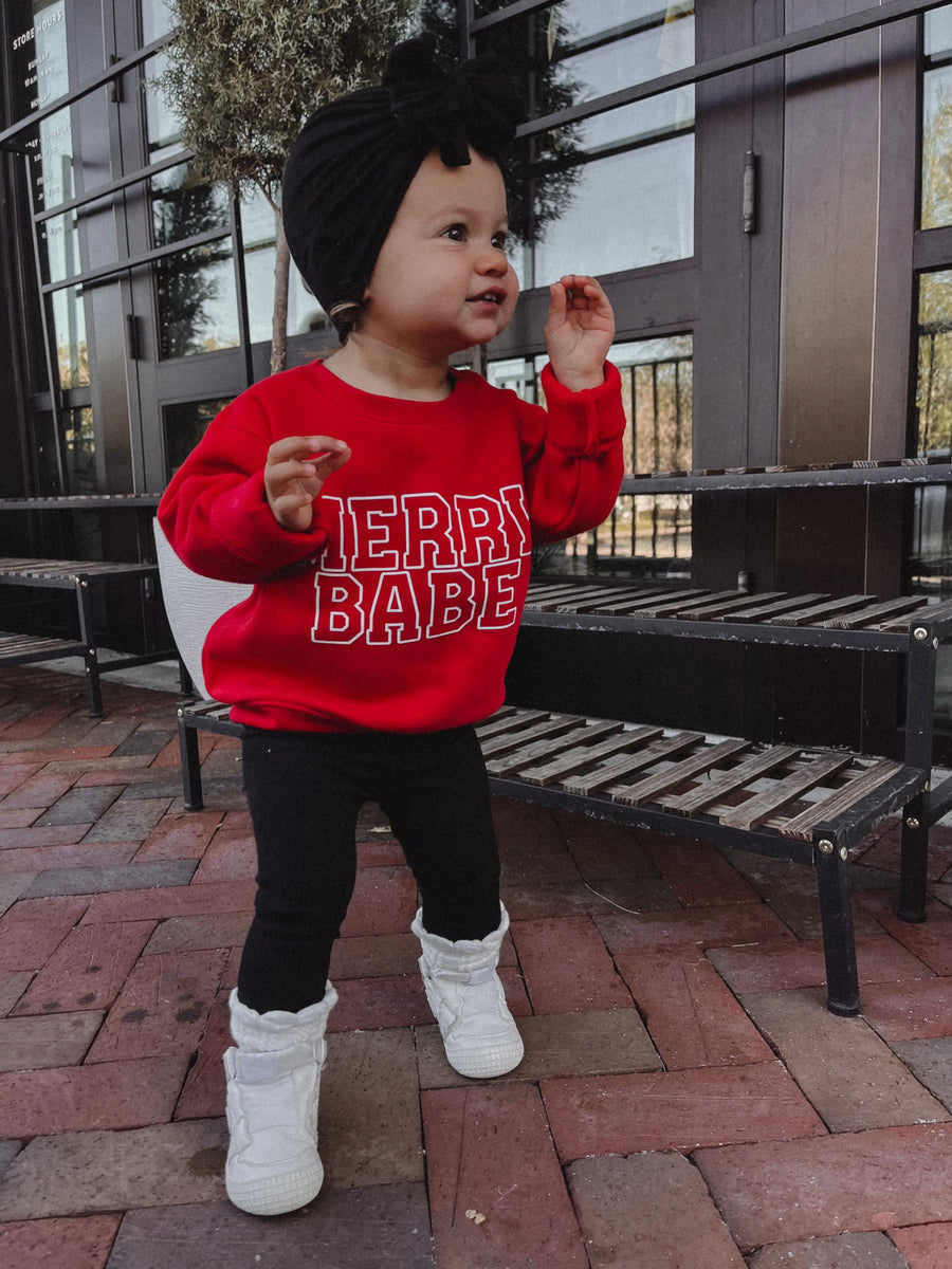 Merry Babe Collegiate Pullover Saved by Grace Co.
