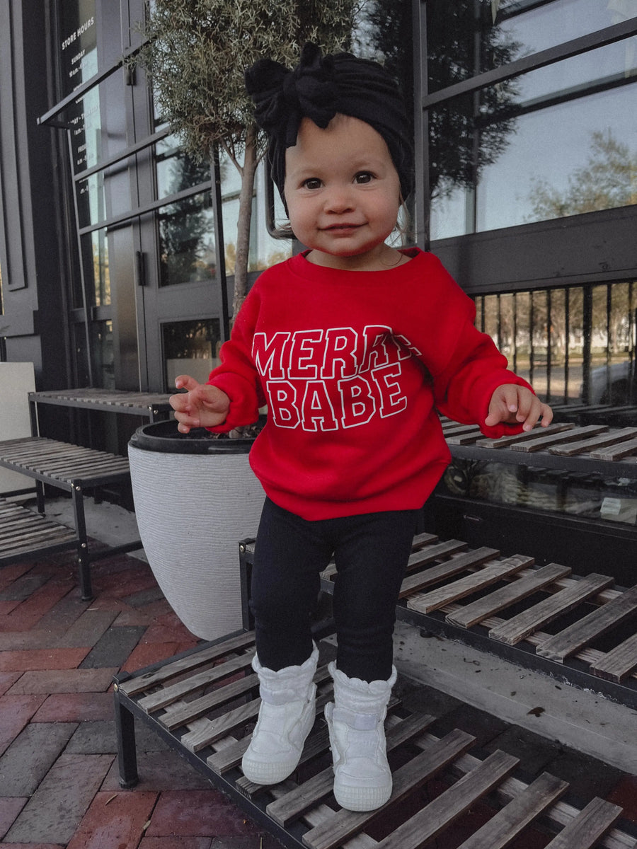 Merry Babe Collegiate Pullover Saved by Grace Co.