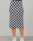 PRE ORDER - Midi Checkered Skirt