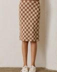 PRE ORDER - Midi Checkered Skirt