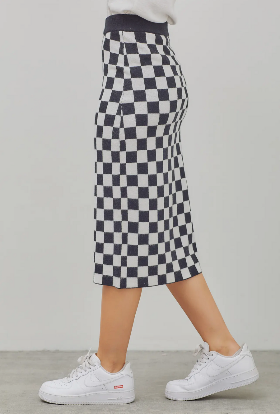 Midi Checkered Skirt - FINAL SALE