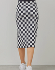 PRE ORDER - Midi Checkered Skirt