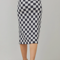 Midi Checkered Skirt - FINAL SALE