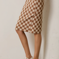 Midi Checkered Skirt - FINAL SALE