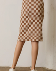 PRE ORDER - Midi Checkered Skirt