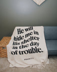 Psalm 27 Throw Blanket
