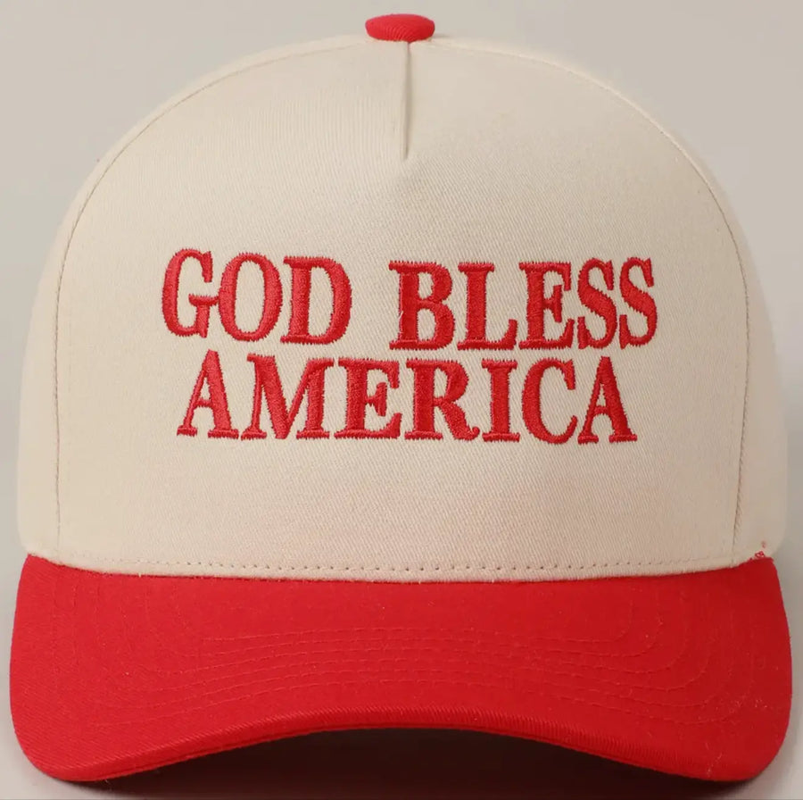God Bless America Trucker Hat Saved by Grace Co.