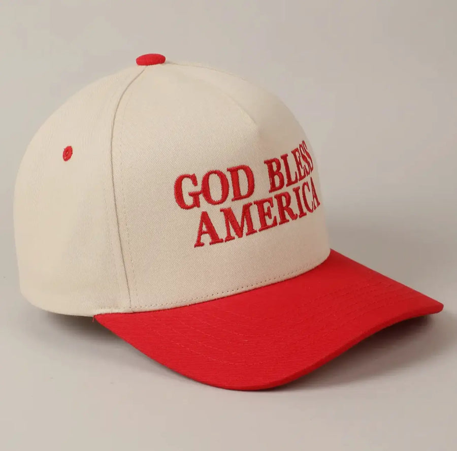 God Bless America Trucker Hat Saved by Grace Co.
