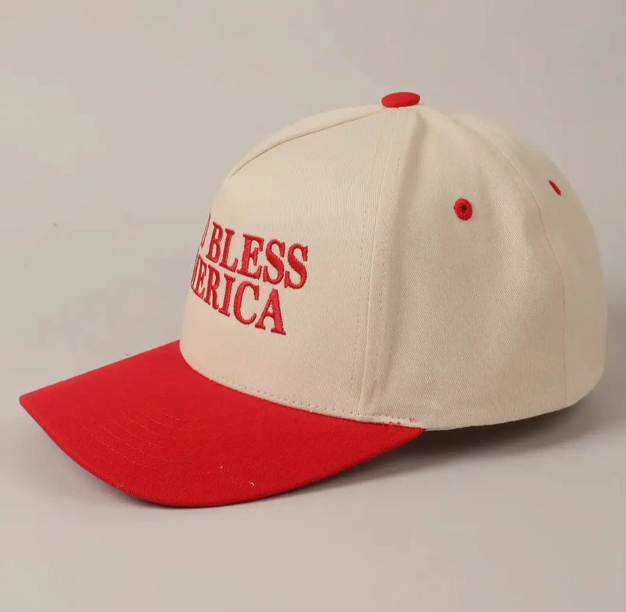 God Bless America Trucker Hat Saved by Grace Co.