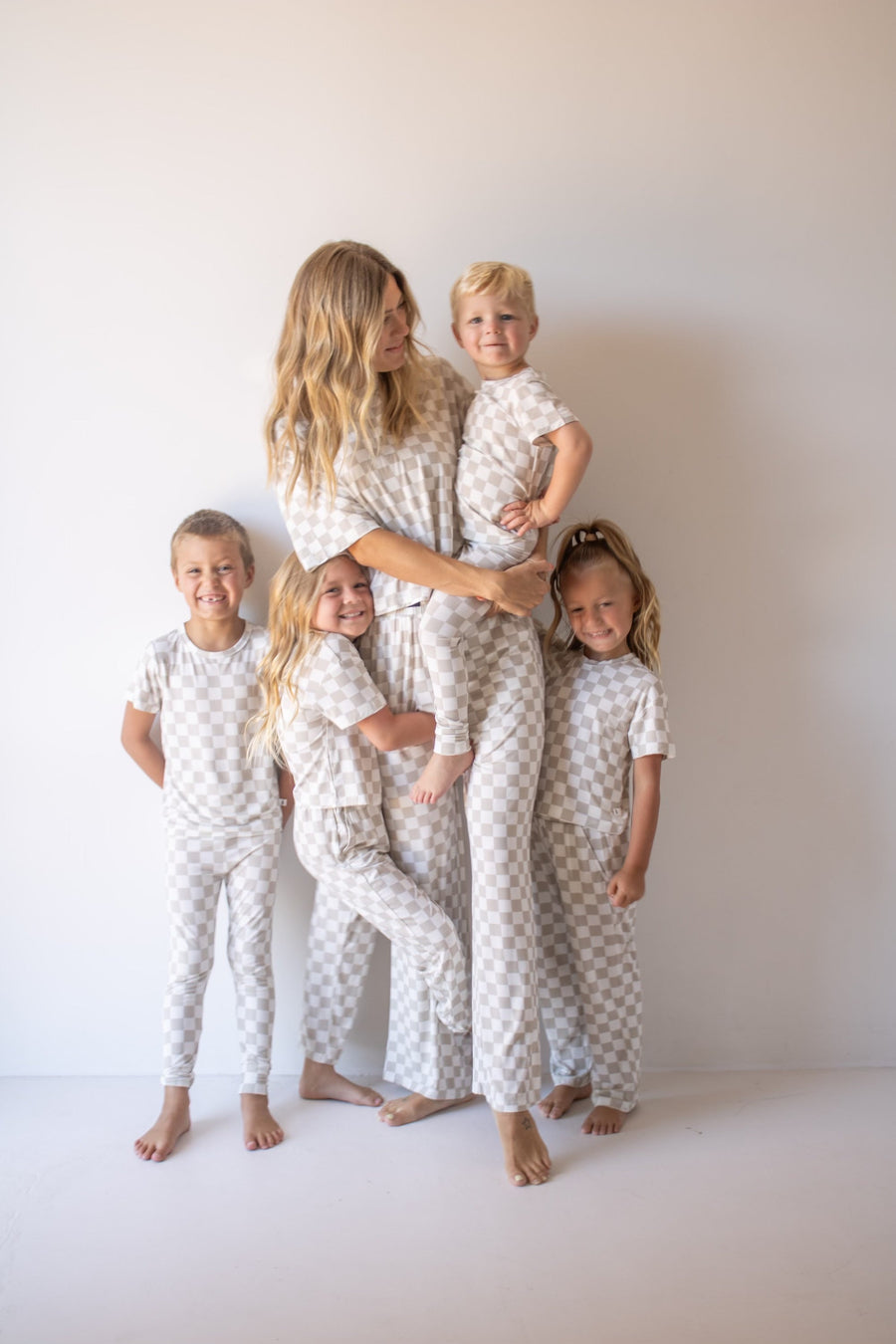 Women's Boxy Tee Lounge Set | Checkerboard forever french baby
