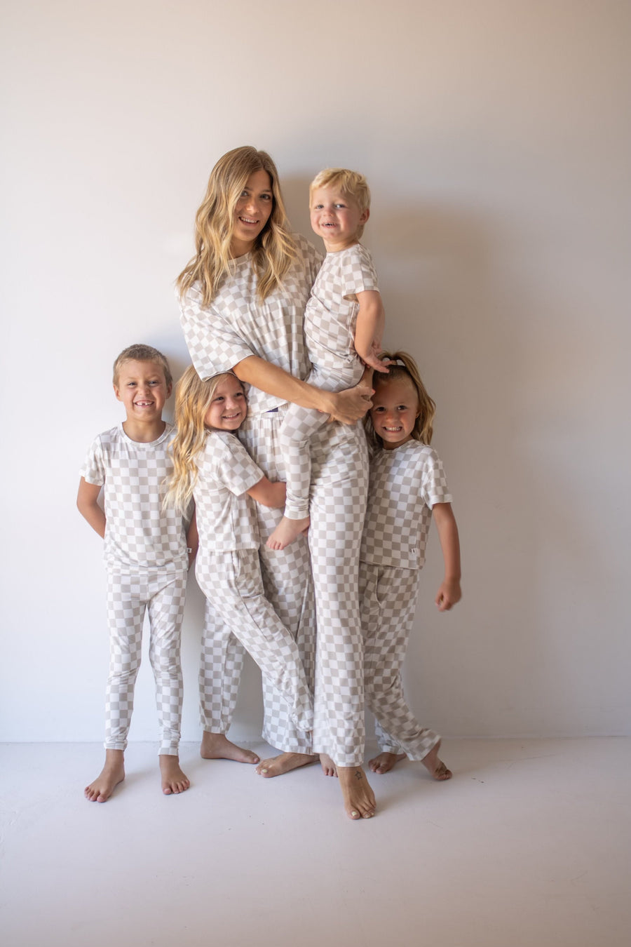 Women's Boxy Tee Lounge Set | Checkerboard forever french baby