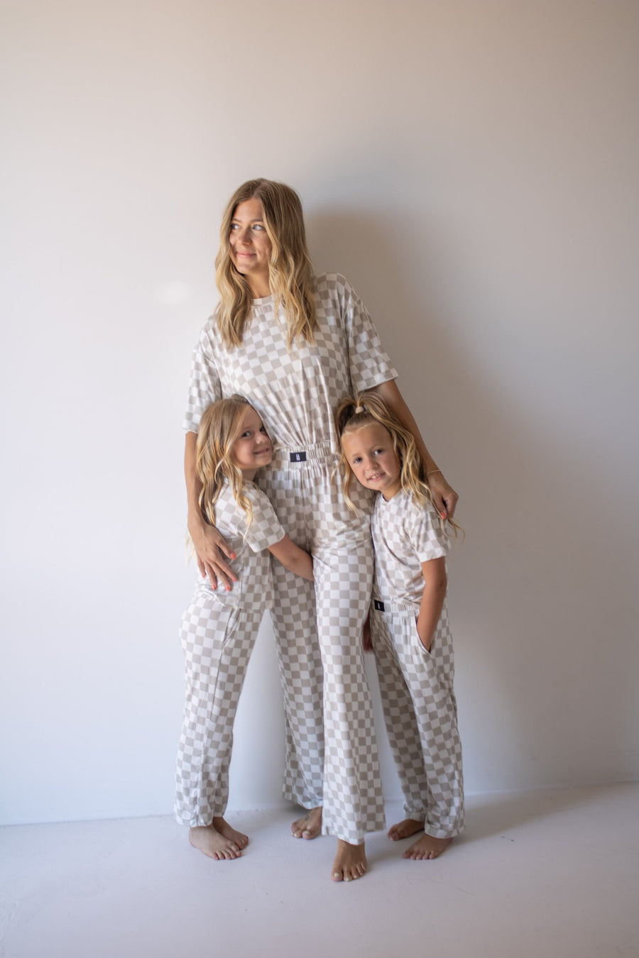 Women's Boxy Tee Lounge Set | Checkerboard forever french baby