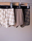 Bamboo Boxers (3 Pack) | Checkerboard & Faded Brown Checkerboard