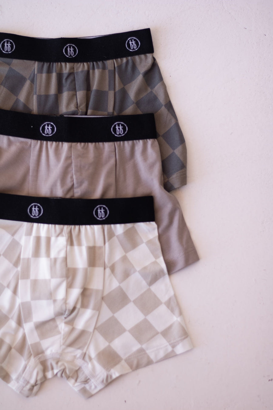 Bamboo Boxers (3 Pack) | Checkerboard & Faded Brown Checkerboard forever french baby