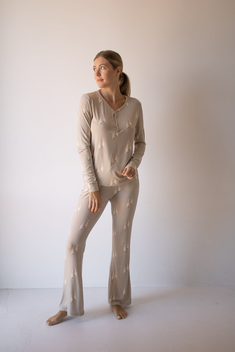 Women's Long Sleeve Bamboo Pajama | Silly Goose forever french baby