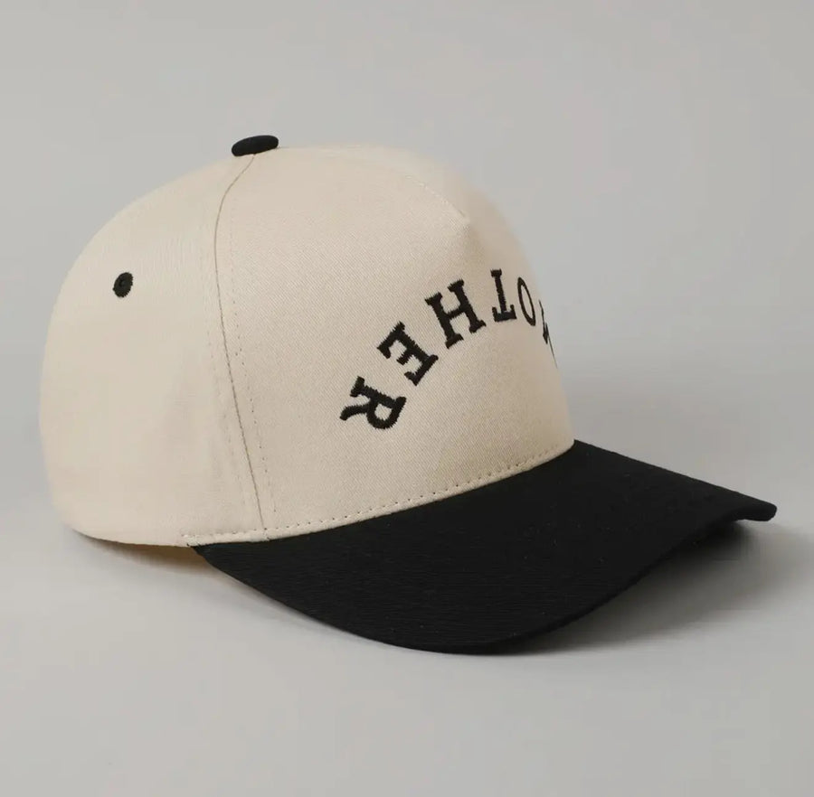 Mother Upside Down Lettering Embroidered Cap Saved by Grace Co.