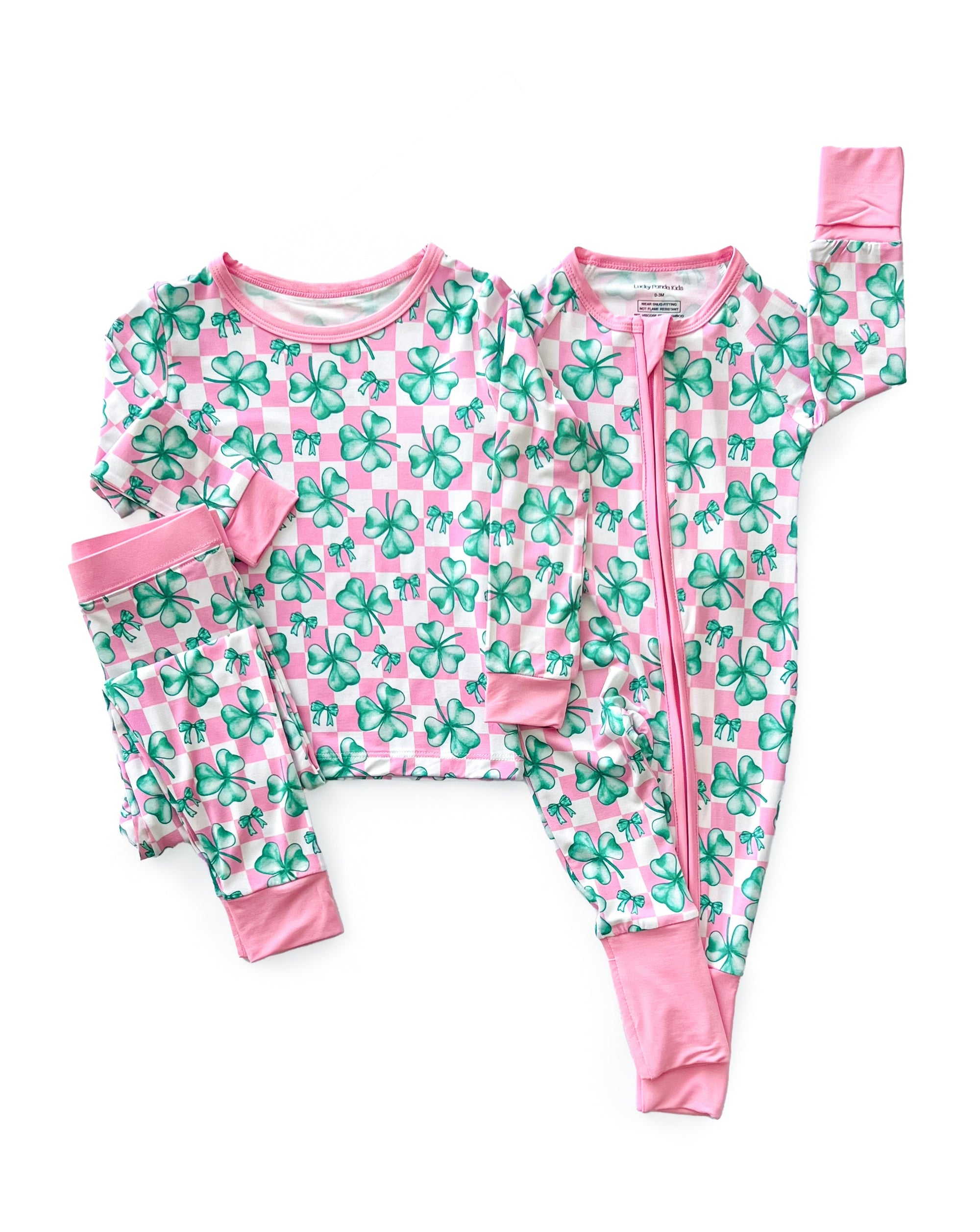 Bamboo Two Piece Set | Shamrock &amp; Bows