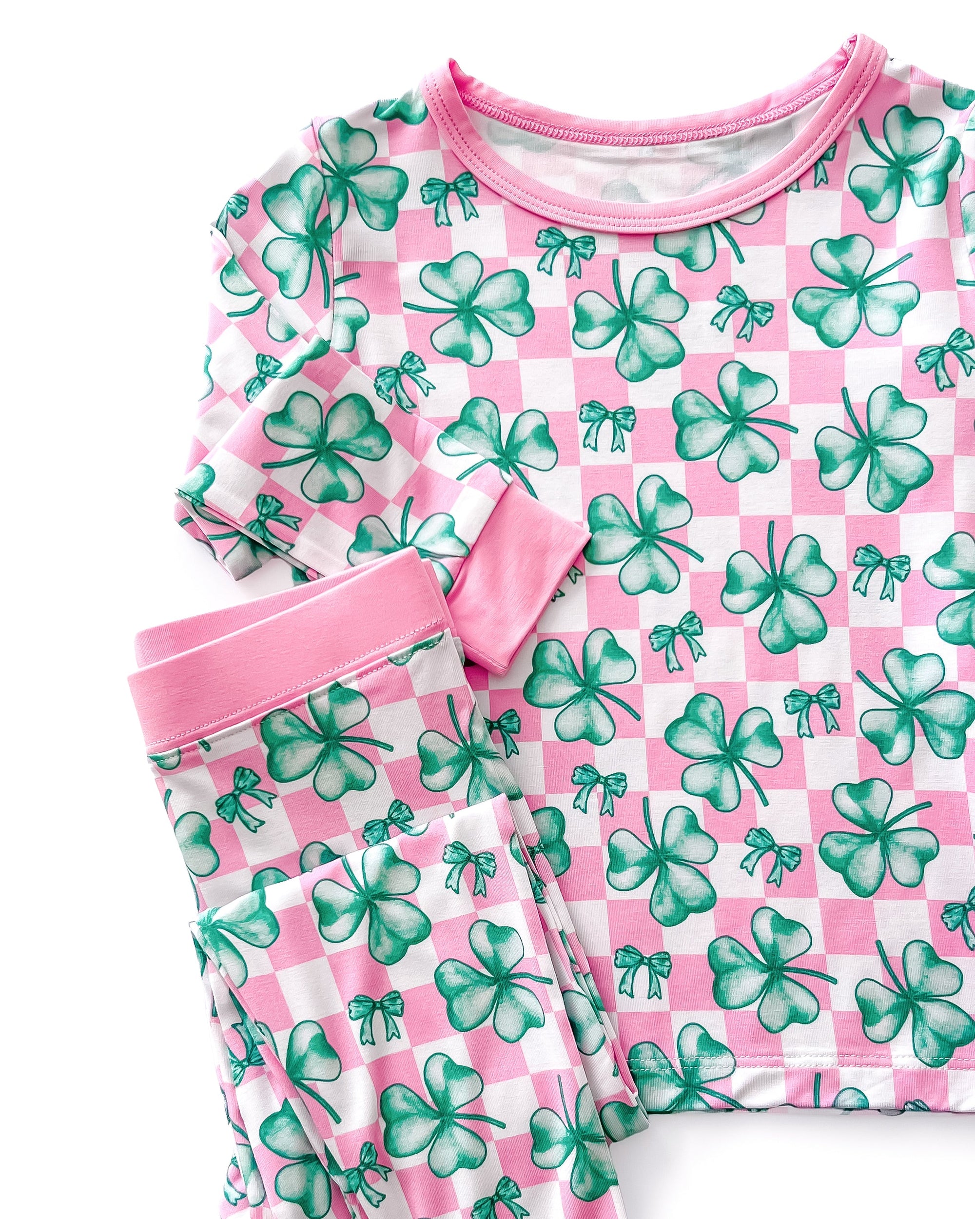 Bamboo Two Piece Set | Shamrock &amp; Bows