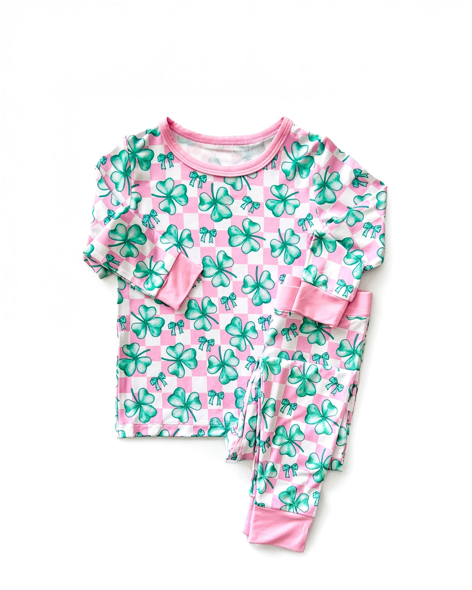 Bamboo Two Piece Set | Shamrock &amp; Bows