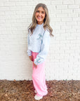 "Jesus Loves Me" Ribbon Sleeve/Pocket Style Pullover