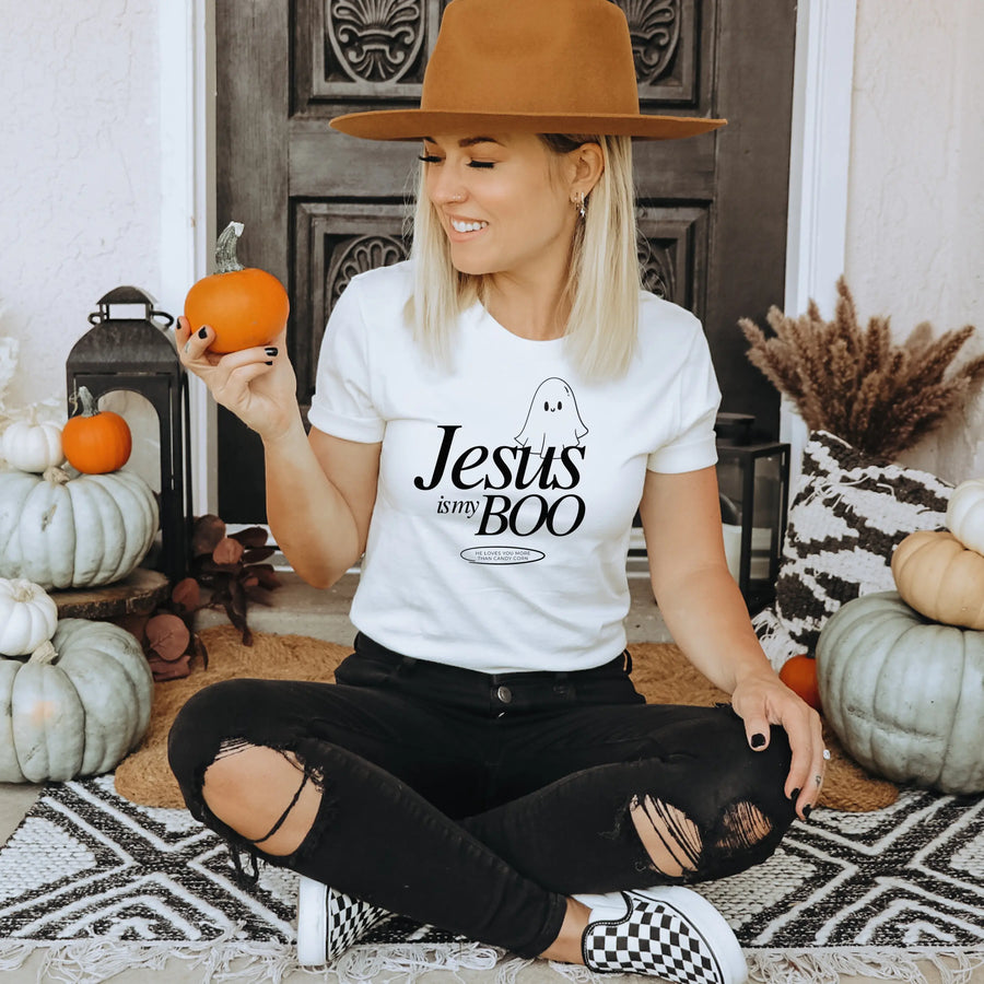 Jesus is my Boo Adult Tee Saved by Grace Co.
