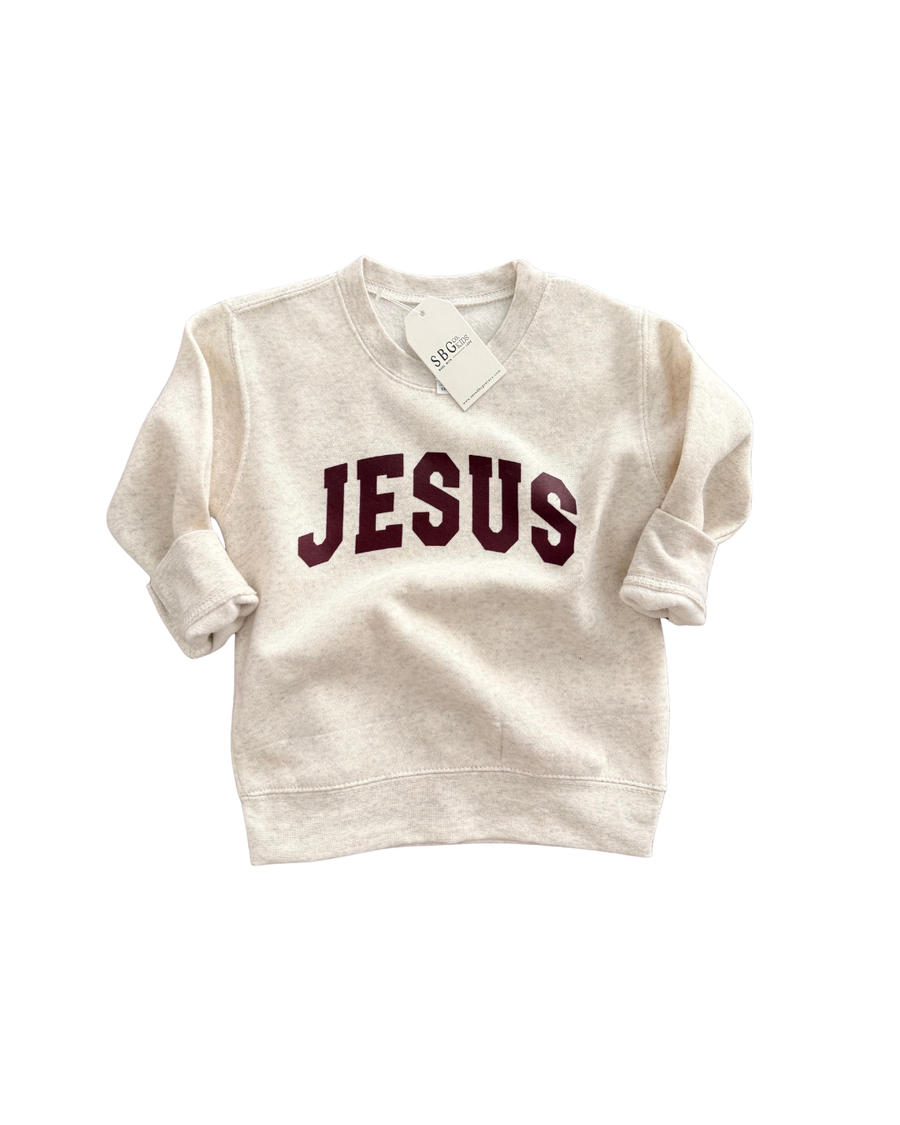 Jesus Varsity Crew Kids Sweatshirt SBG Co.