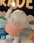 TEACH - Pink Vintage Trucker Hat