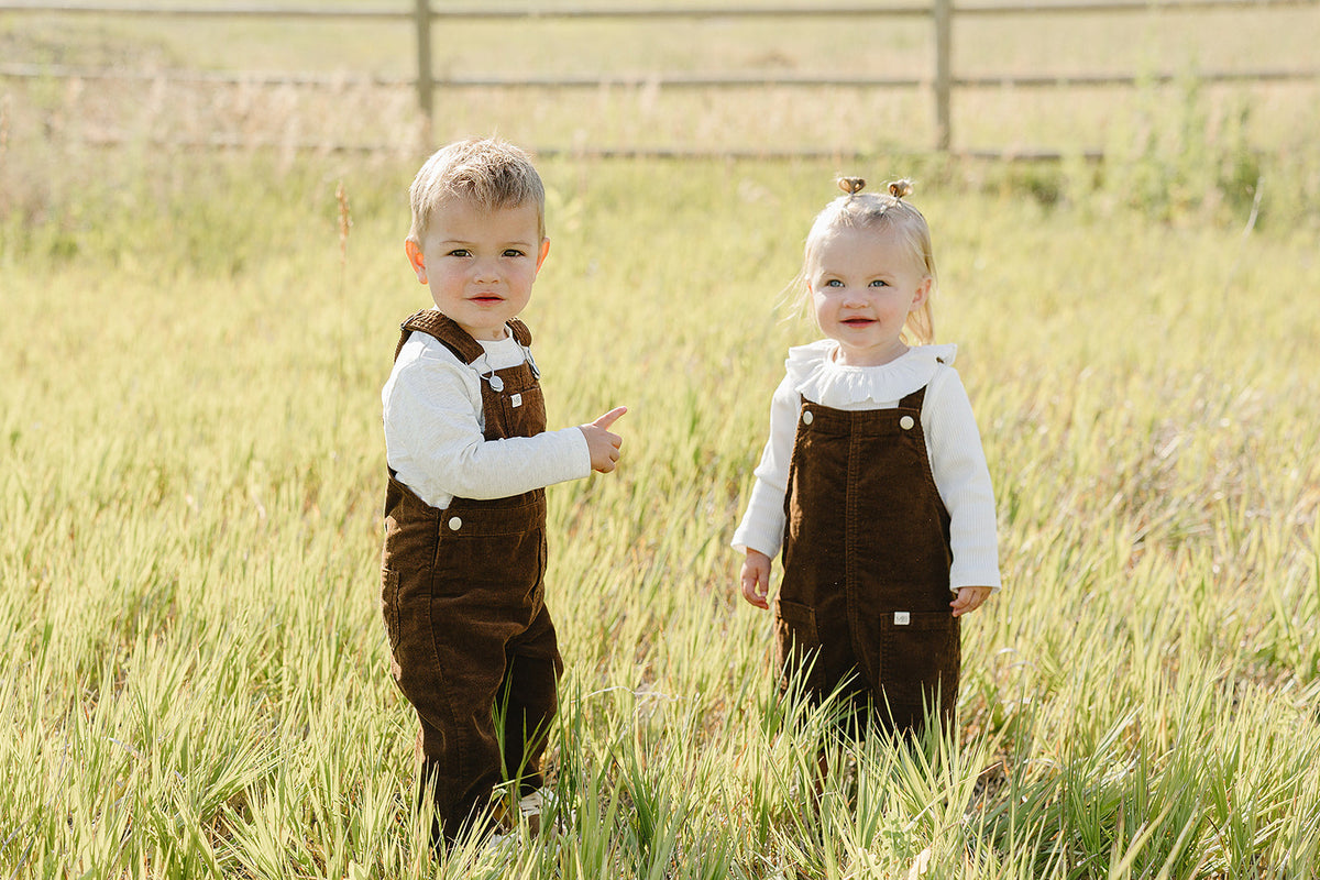 Brown Corduroy Overalls Mebie Baby