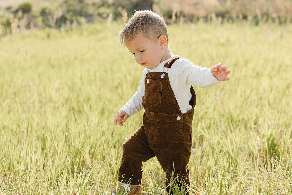 Brown Corduroy Overalls Mebie Baby