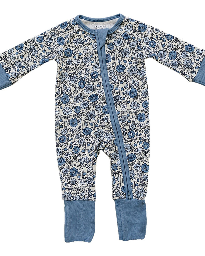 Bluebell Pointelle Bamboo Zipper Mebie Baby