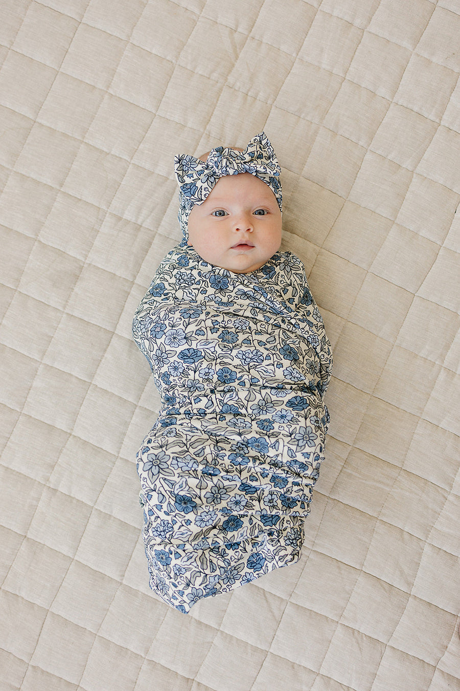 Bluebell Pointelle Bamboo Head Wrap Mebie Baby