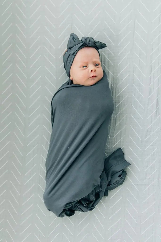 Charcoal Bamboo Head Wrap Mebie Baby