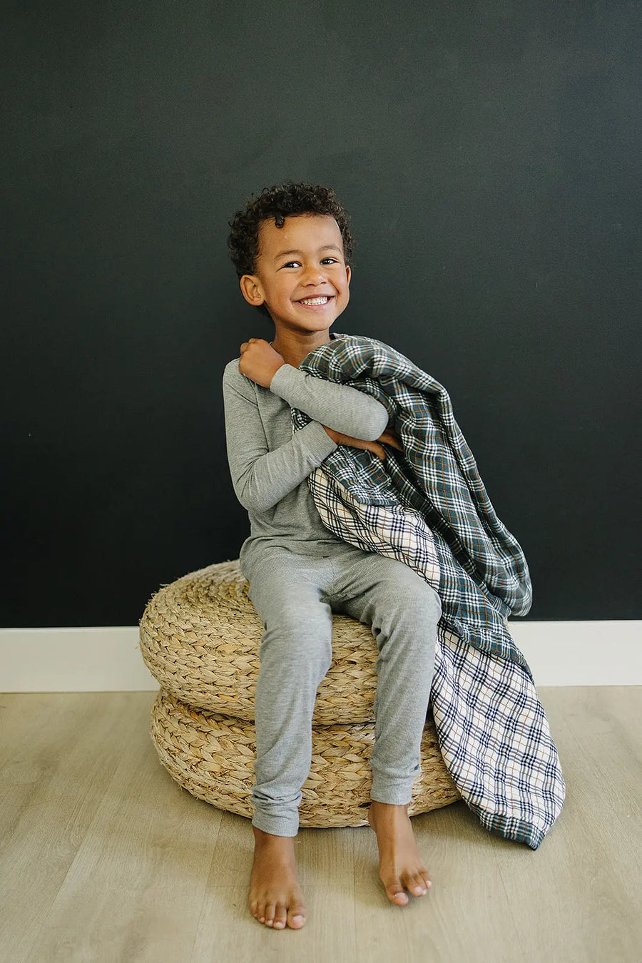 Vintage Plaid + Navy Plaid Muslin Quilt Mebie Baby