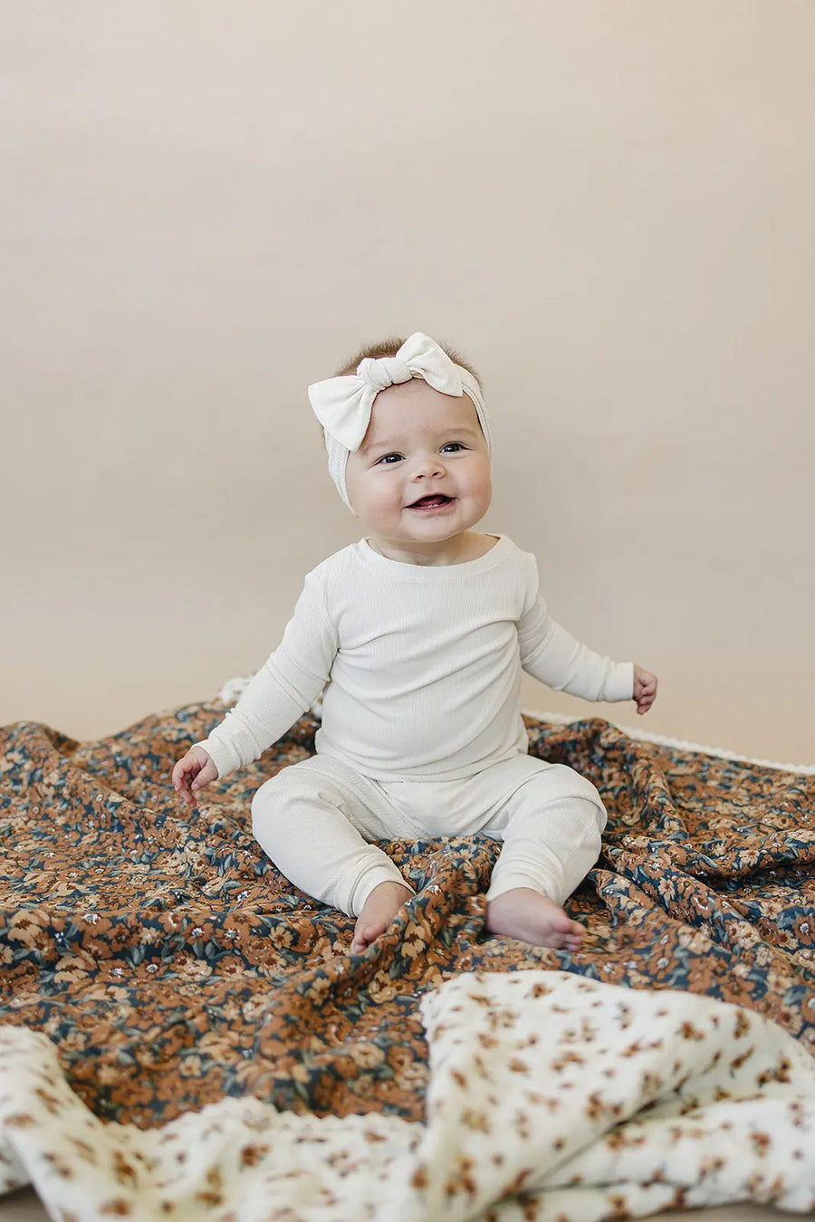 Venetian Floral + Autumn Bloom Lace Muslin Quilt Mebie Baby