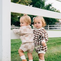 Checkered Knit Sweater