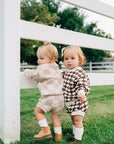 Brown + Cream Knit Sweater